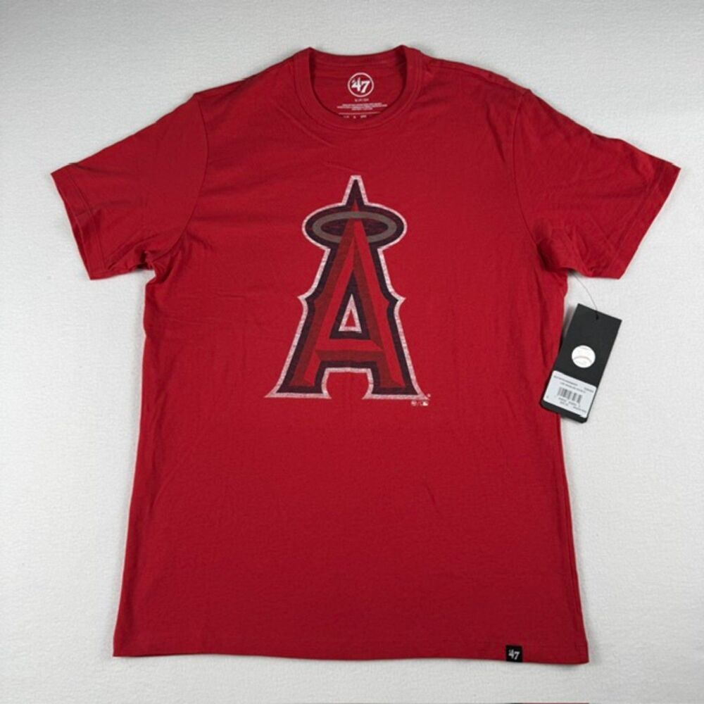 ’47 Los Angeles Angels MLB Red Short Sleeve Crew Neck T-Shirt Size Small